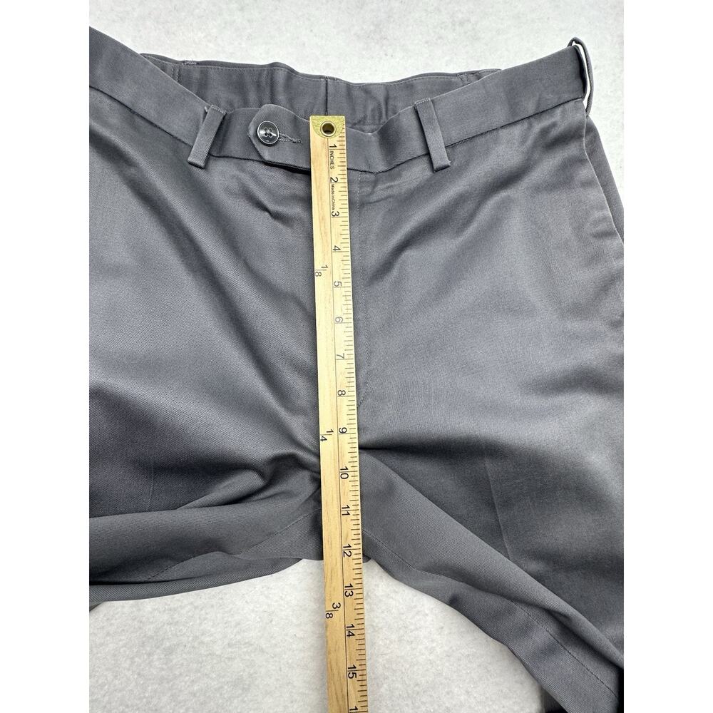 Perry Ellis Mens Pants Adult Gray Portfolio Flat Front Straight Dress 32 X 30 - Picture 5 of 7